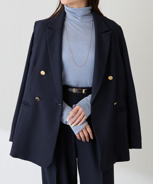 美品✨コラージュガリャルダガランテ　ウールライクダブルジャケット　金釦　グレー COLLAGE GALLARDAGALANTE ジャケット テーラードジャケット