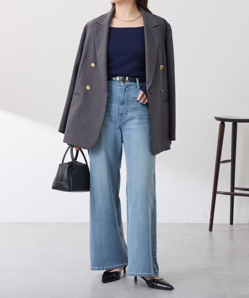 セール】ウールライクダブルジャケット/セットアップ可/WEB限定カラー