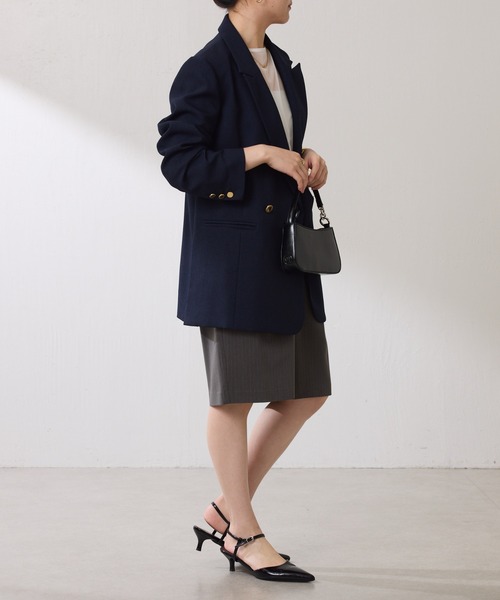 セール】ウールライクダブルジャケット/セットアップ可/WEB限定カラー