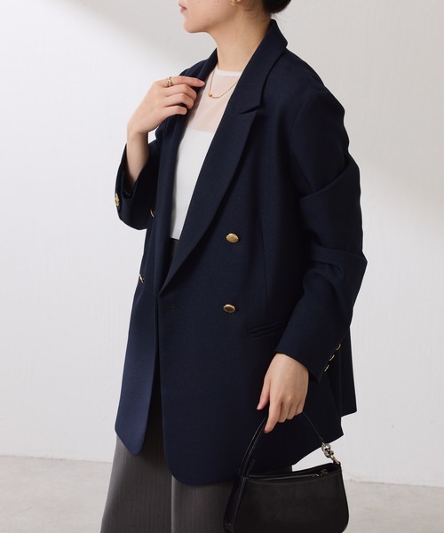 セール】ウールライクダブルジャケット/セットアップ可/WEB限定カラー