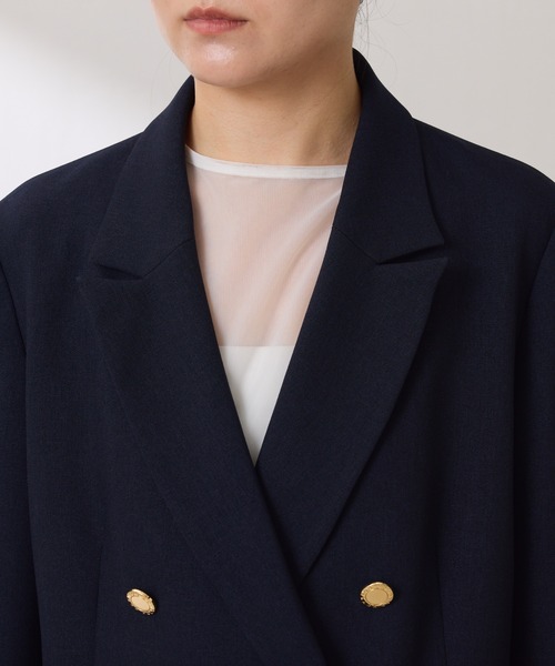 ウールライクダブルジャケット/セットアップ可/WEB限定カラー展開