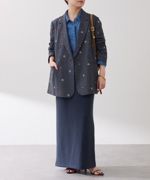 コラージュガリャルダガランテ　ウールライクダブルジャケット　ネイビー ウールライクダブルジャケット/セットアップ可/WEB限定カラー