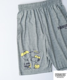 PEAUTS スヌーピー&ウッドストックサーフィン柄カチオンハーフパンツ