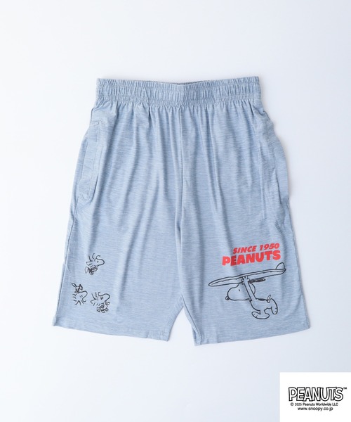 PEANUTS(ピーナッツ)の「PEAUTS スヌーピー&ウッドストックサーフィン柄カチオンハーフパンツ(その他パンツ・メンズ・カーキ系1/カーキ系/ブラック系/ブルー系その他/サックスブルー系/杢グレー/ブラック/グレー系その他・M/L/LL)」の12枚目の写真