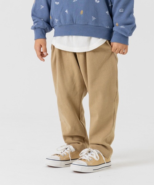 chil2（チルツー）の「全12色 カラバリ ハイパーストレッチ ワイドパンツ（その他パンツ・キッズ・チャコールグレー/ワインレッド/クリーム/ミント/ブルー/イエロー/カーキ/ブラウン/ネイビー/ベージュ/ブラック/ライトブルー・150cm/90cm/110cm/100cm/120cm/140cm/80ｃｍ/130cm）」の4枚目の写真