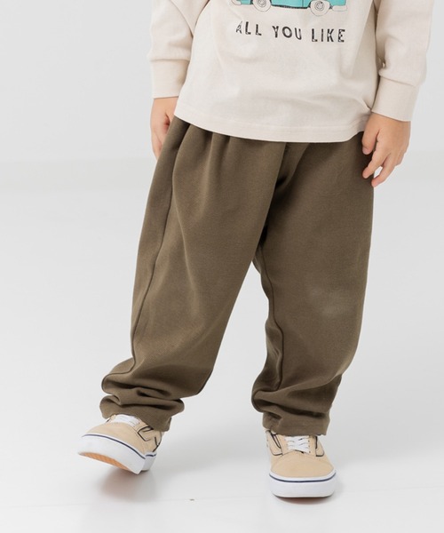 chil2（チルツー）の「全12色 カラバリ ハイパーストレッチ ワイドパンツ（その他パンツ・キッズ・チャコールグレー/ワインレッド/クリーム/ミント/ブルー/イエロー/カーキ/ブラウン/ネイビー/ベージュ/ブラック/ライトブルー・150cm/90cm/110cm/100cm/120cm/140cm/80ｃｍ/130cm）」の6枚目の写真