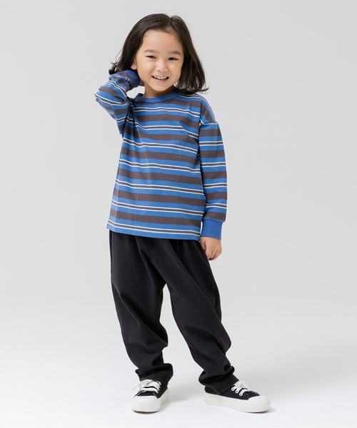 chil2（チルツー）の「全12色 カラバリ ハイパーストレッチ ワイドパンツ（その他パンツ・キッズ・チャコールグレー/ワインレッド/クリーム/ミント/ブルー/イエロー/カーキ/ブラウン/ネイビー/ベージュ/ブラック/ライトブルー・150cm/90cm/110cm/100cm/120cm/140cm/80ｃｍ/130cm）」の16枚目の写真