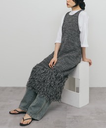 KBF | ループフリンジニットワンピース(ワンピース)