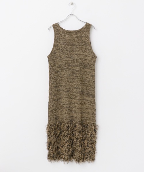 KBF（ケイビーエフ）の「ループフリンジニットワンピース（ワンピース・レディース・グレー系その他/ベージュ系その他・ONE）」の16枚目の写真