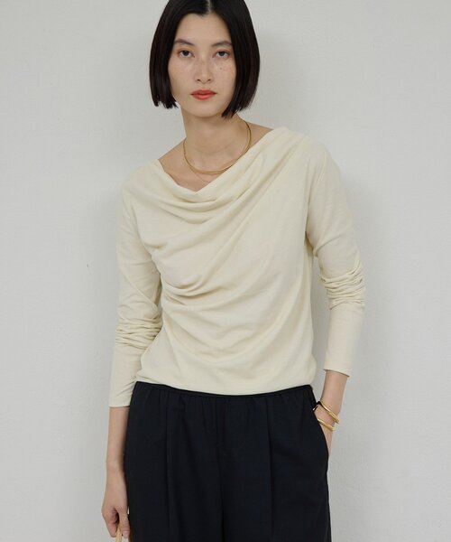 GALLARDAGALANTE（ガリャルダガランテ）の「【2WAY】オフショルカットソー（Tシャツ/カットソー・レディース・ブラック/ホワイト/アイボリー・FREE）」の12枚目の写真