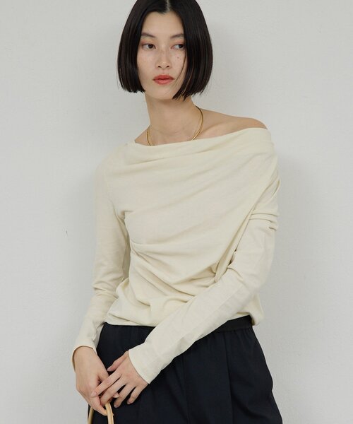 新品2025AW【ガリャルダガランテ】2WAYオフショルカットソー ブラック