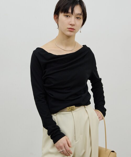 GALLARDAGALANTE（ガリャルダガランテ）の「【2WAY】オフショルカットソー（Tシャツ/カットソー・レディース・ブラック/ホワイト/アイボリー・FREE）」の21枚目の写真