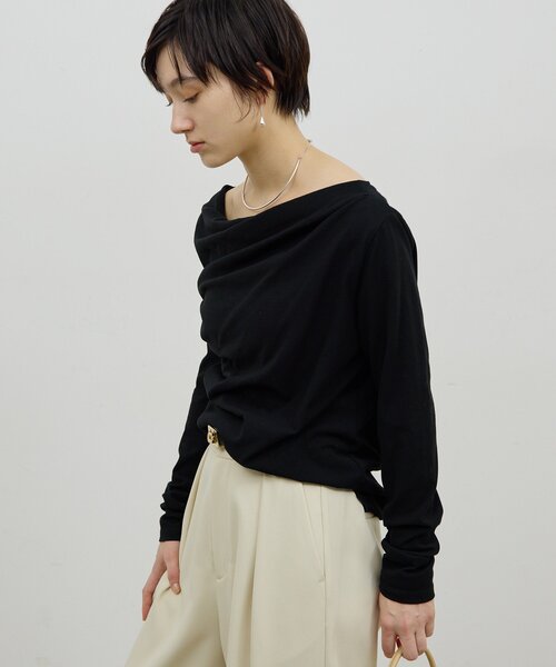 GALLARDAGALANTE（ガリャルダガランテ）の「【2WAY】オフショルカットソー（Tシャツ/カットソー・レディース・ブラック/ホワイト/アイボリー・FREE）」の22枚目の写真