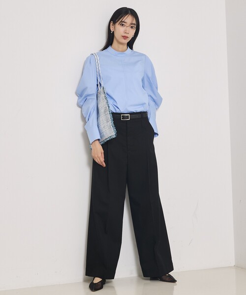 qualite（カリテ）の「カービースリーブブラウス（シャツ/ブラウス・レディース・ブルー/オフホワイト・フリー）」の15枚目の写真