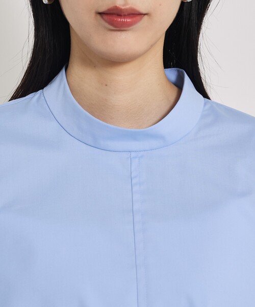qualite（カリテ）の「カービースリーブブラウス（シャツ/ブラウス・レディース・ブルー/オフホワイト・フリー）」の9枚目の写真