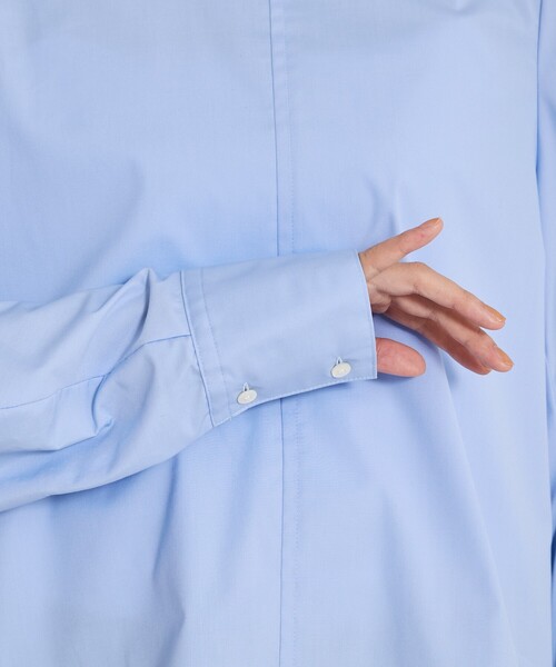 qualite（カリテ）の「カービースリーブブラウス（シャツ/ブラウス・レディース・ブルー/オフホワイト・フリー）」の7枚目の写真