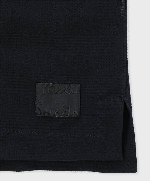 Paul Smith（ポールスミス）の「“Cropped Logo” グレンチェックパターン オーバーサイズシャツ【253360 427B】（シャツ/ブラウス・メンズ・ブラック/ダークグリーン・X-LARGE/LARGE/MEDIUM/SMALL）」の4枚目の写真
