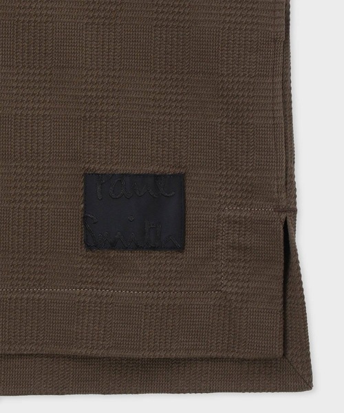 Cropped Logo” グレンチェックパターン オーバーサイズシャツ