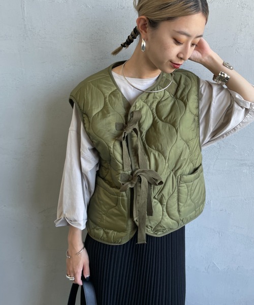 未使用 タグ付 ホーンガーメントキルティングベスト サイズM 未使用 タグ付 ホーンガーメントキルティングベスト サイズM 未