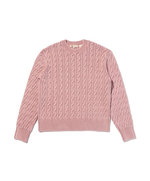 Levi's（リーバイス）の「ボーイフレンド ケーブルクルーネック プルオーバー（ニット/セーター・レディース・ピンク・XS/M/S）」の2枚目の写真