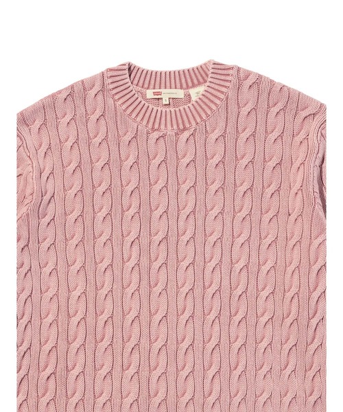 Levi's（リーバイス）の「ボーイフレンド ケーブルクルーネック プルオーバー（ニット/セーター・レディース・ピンク・XS/M/S）」の4枚目の写真