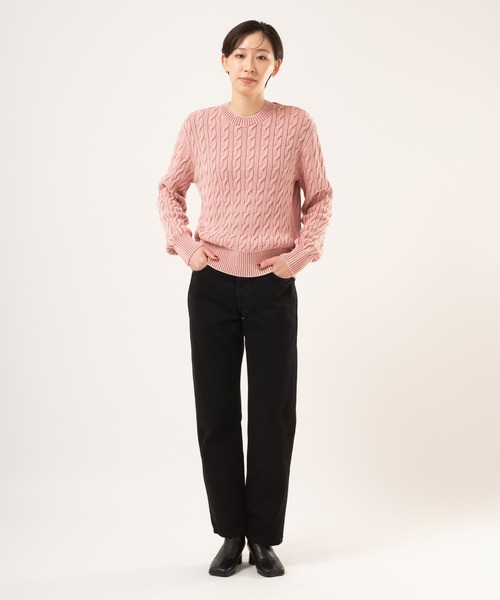 Levi's(リーバイス)の「ボーイフレンド ケーブルクルーネック プルオーバー(ニット/セーター・レディース・ピンク・XS/M/S)」の18枚目の写真