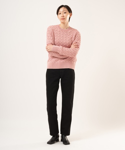 Levi's(リーバイス)の「ボーイフレンド ケーブルクルーネック プルオーバー(ニット/セーター・レディース・ピンク・XS/M/S)」の16枚目の写真