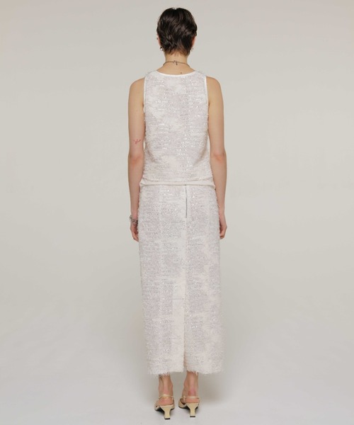 JOSE MOON(ジョゼムーン)の「TIGHT JACQUARD SKIRT/タイトジャガードスカート(スカート・レディース・ホワイト/ブラック・36/38)」の7枚目の写真
