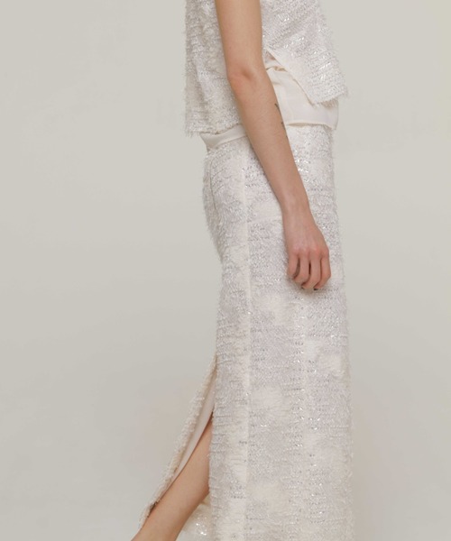 JOSE MOON(ジョゼムーン)の「TIGHT JACQUARD SKIRT/タイトジャガードスカート(スカート・レディース・ホワイト/ブラック・36/38)」の12枚目の写真