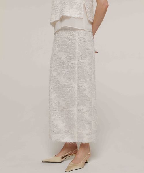 JOSE MOON(ジョゼムーン)の「TIGHT JACQUARD SKIRT/タイトジャガードスカート(スカート・レディース・ホワイト/ブラック・36/38)」の9枚目の写真