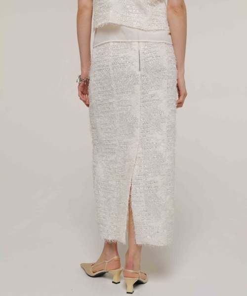 JOSE MOON(ジョゼムーン)の「TIGHT JACQUARD SKIRT/タイトジャガードスカート(スカート・レディース・ホワイト/ブラック・36/38)」の10枚目の写真
