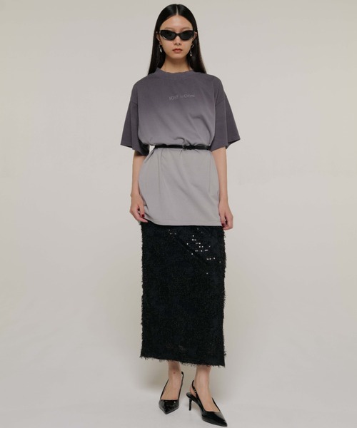 JOSE MOON(ジョゼムーン)の「TIGHT JACQUARD SKIRT/タイトジャガードスカート(スカート・レディース・ホワイト/ブラック・36/38)」の3枚目の写真