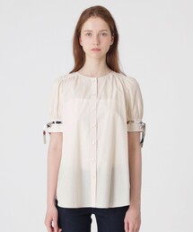 ブルーレーベル クレストブリッジ 七分袖 チュニックブラウス ベージュ 38 ブルーレーベル クレストブリッジ 七分袖 チュニックブラウス