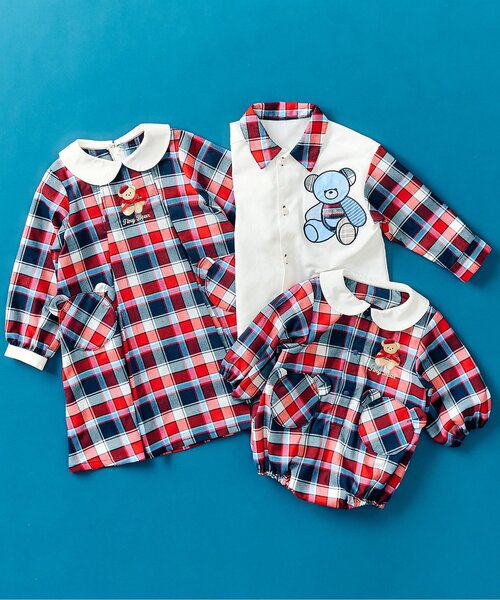apres les cours（アプレレクール）の「tiny bear ストライプ&パッチワークシャツ（シャツ/ブラウス・キッズ・チェック/ストライプ・80/90/120/110/100）」の12枚目の写真