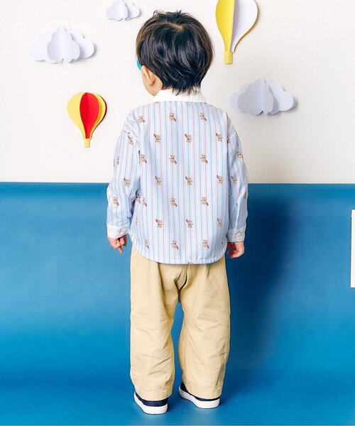 apres les cours（アプレレクール）の「tiny bear ストライプ&パッチワークシャツ（シャツ/ブラウス・キッズ・チェック/ストライプ・80/90/120/110/100）」の15枚目の写真