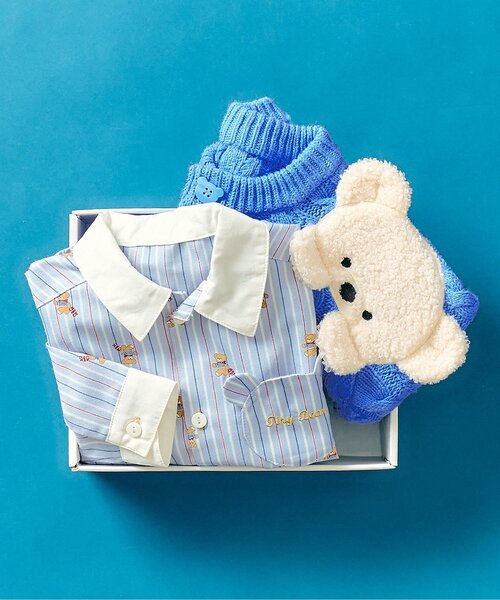 apres les cours（アプレレクール）の「tiny bear ストライプ&パッチワークシャツ（シャツ/ブラウス・キッズ・チェック/ストライプ・80/90/120/110/100）」の20枚目の写真