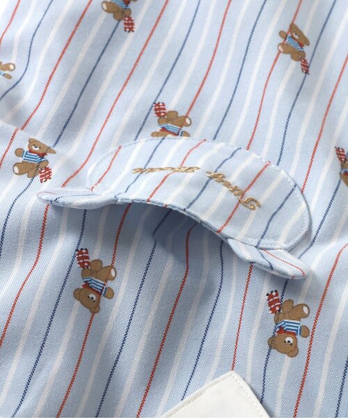 apres les cours（アプレレクール）の「tiny bear ストライプ&パッチワークシャツ（シャツ/ブラウス・キッズ・チェック/ストライプ・80/90/120/110/100）」の5枚目の写真