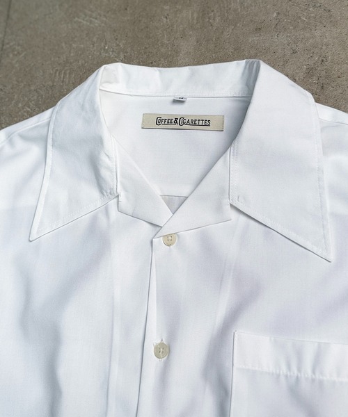 Coffee & Cigarettes(コーヒーアンドシガレッツ)の「7D22 ハーフスリーブ ワイドシャツ(シャツ/ブラウス・メンズ・ホワイト/ライトカーキ/パープル・M/L)」の22枚目の写真
