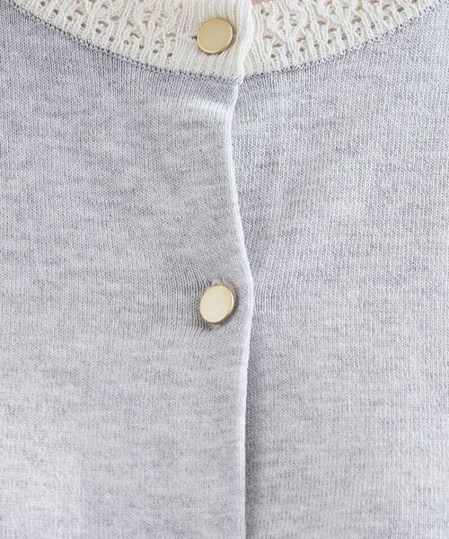 grove（グローブ）の「さらりと心地よい　大人のサマーニットカーディガン（カーディガン/ボレロ・レディース・ボルドー/ブラック/ナチュラル/グレー・02/03/01/05/04）」の8枚目の写真