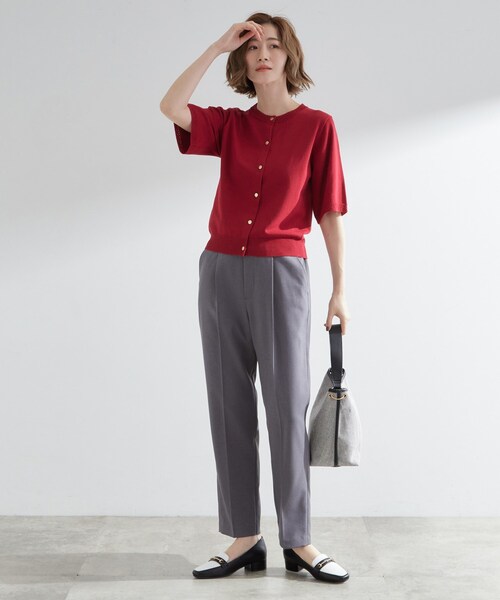 grove（グローブ）の「さらりと心地よい　大人のサマーニットカーディガン（カーディガン/ボレロ・レディース・ボルドー/ブラック/ナチュラル/グレー・02/03/01/05/04）」の18枚目の写真