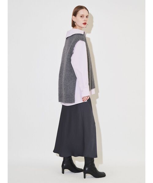 ELENDEEK(エレンディーク)の「バイアスナロースカート(スカート・レディース・アイボリー/チャコールグレー・02/01)」の10枚目の写真