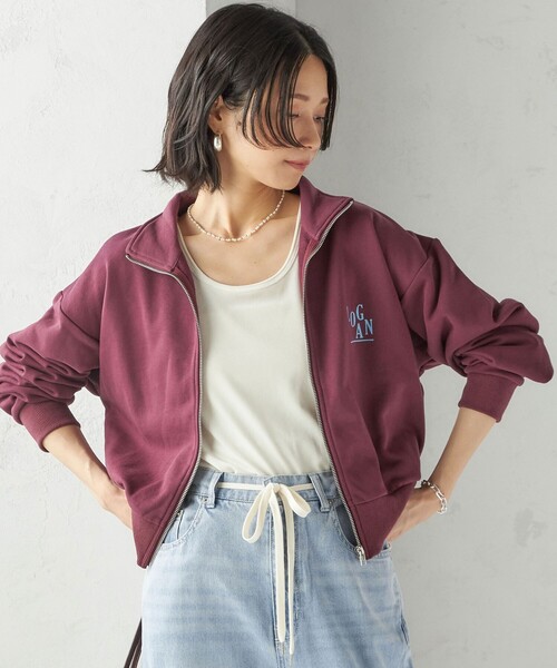 SHIPS別注】LOGAN KNITTING MILLS:プリント ジップ プルオーバー