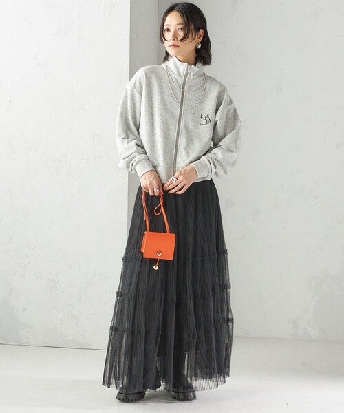 LOGAN knitting mills(ローガンニッティングミルズ)の「【SHIPS別注】LOGAN KNITTING MILLS:プリント ジップ プルオーバー(パーカー・レディース・ライトグレー/ボルドー/ダークグリーン・ONE SIZE)」の22枚目の写真