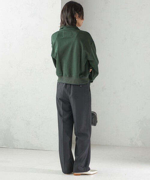 LOGAN knitting mills(ローガンニッティングミルズ)の「【SHIPS別注】LOGAN KNITTING MILLS:プリント ジップ プルオーバー(パーカー・レディース・ライトグレー/ボルドー/ダークグリーン・ONE SIZE)」の4枚目の写真