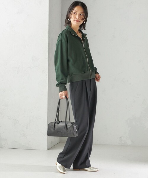 LOGAN knitting mills(ローガンニッティングミルズ)の「【SHIPS別注】LOGAN KNITTING MILLS:プリント ジップ プルオーバー(パーカー・レディース・ライトグレー/ボルドー/ダークグリーン・ONE SIZE)」の5枚目の写真