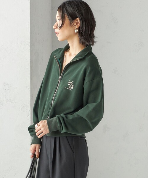 SHIPS別注】LOGAN KNITTING MILLS:プリント ジップ プルオーバー