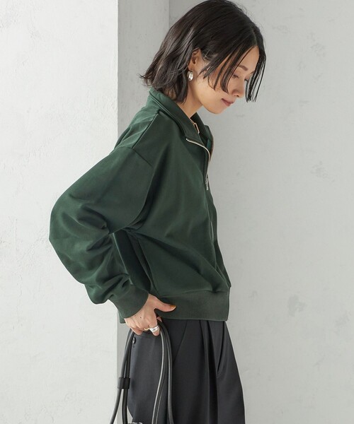 LOGAN knitting mills(ローガンニッティングミルズ)の「【SHIPS別注】LOGAN KNITTING MILLS:プリント ジップ プルオーバー(パーカー・レディース・ライトグレー/ボルドー/ダークグリーン・ONE SIZE)」の9枚目の写真