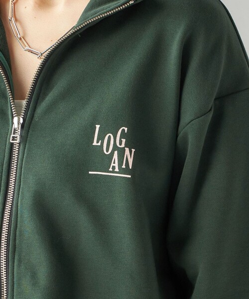 LOGAN knitting mills(ローガンニッティングミルズ)の「【SHIPS別注】LOGAN KNITTING MILLS:プリント ジップ プルオーバー(パーカー・レディース・ライトグレー/ボルドー/ダークグリーン・ONE SIZE)」の11枚目の写真