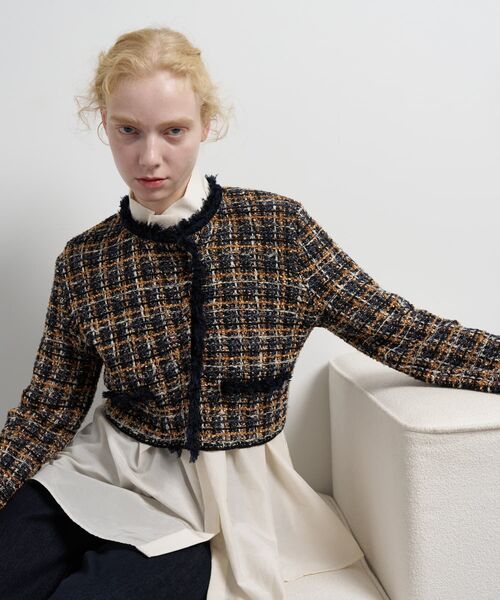 セール】ニットツイードジャケット（ニット/セーター）｜LANVIN en