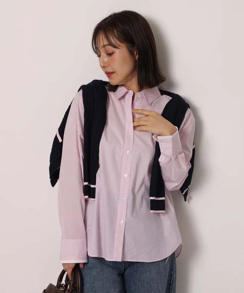 Apuweiser-riche(アプワイザーリッシェ)の「エンブレム刺繍シャツブラウス(シャツ/ブラウス・レディース・ピンク・2/1)」の1枚目の写真